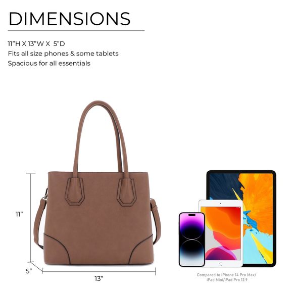 Concealed Carry Tote Bag Top Handle Satchel Purse Sand -_- - Picture 4 of 6